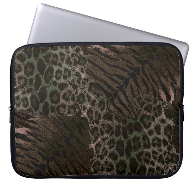 Capa Para Notebook Trendência de pele de tigre-leopardo (Frente)