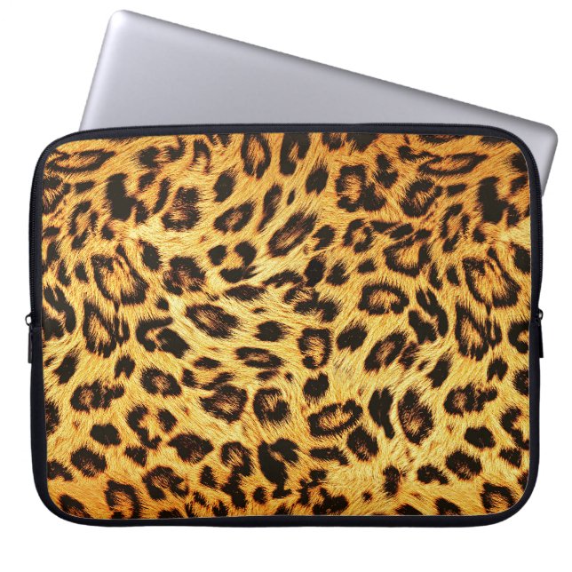 Capa Para Notebook Trendy Leopard: Padrão de Design da pele. (Frente)