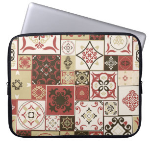 Capa Para Notebook Trendy Marsala - Padrão do Azulejo marroquino