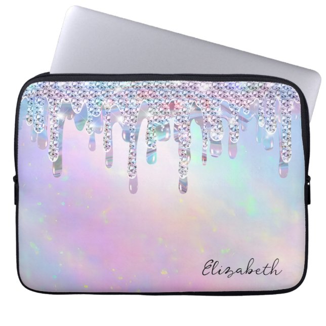 Capa Para Notebook Trendy Rainbow Glitter Drives Holographic (Frente)