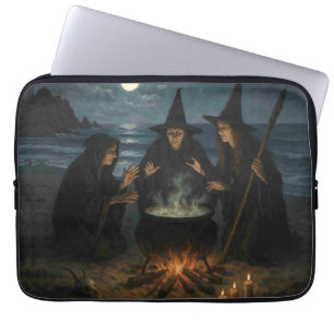 Capa Para Notebook Três Bruxas Criam Cauldron Full Moon Beach