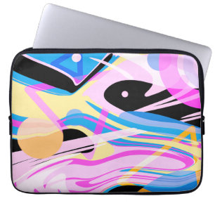 Capa Para Notebook Três pintura geométrica Abstrato