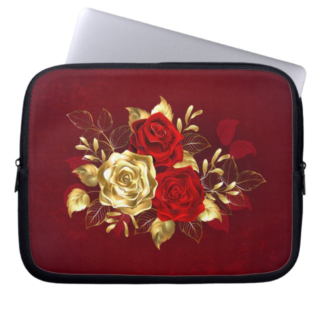Capa Para Notebook Três Rosas de joalharia (Frente)