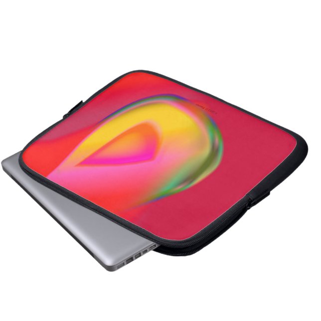 Capa Para Notebook Triângulo de queda amarelo em vermelho (Frente Inferior)