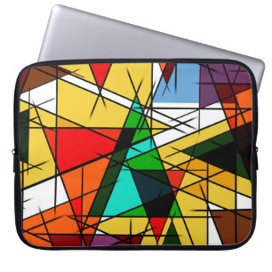 Capa Para Notebook Triângulo Moderno Colorido Geométrico