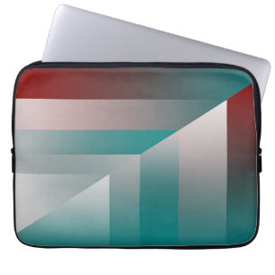 Capa Para Notebook triângulos das cinzas de teal burgundy