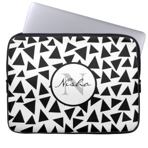 Capa Para Notebook Triângulos Pretos Personalizados
