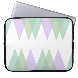 Capa Para Notebook Triângulos verdes e liláticos