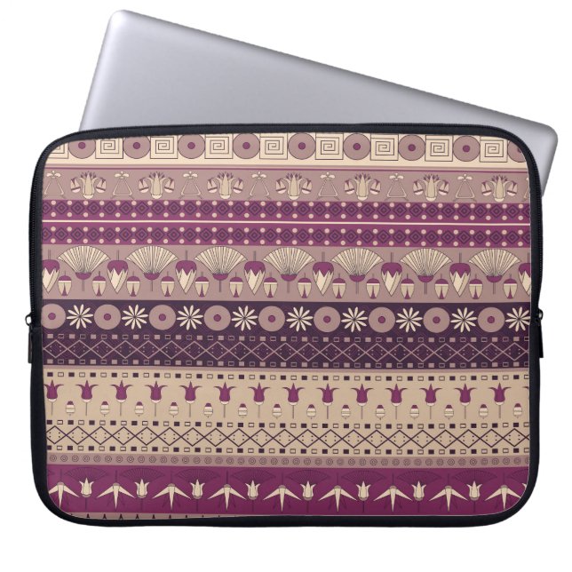 Capa Para Notebook Tribal Egípcio: Antigo Sem Costura (Frente)