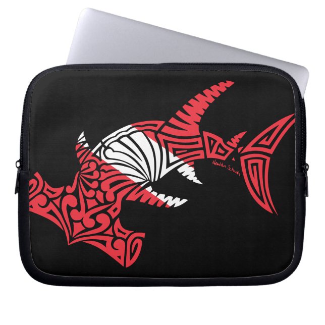 Capa Para Notebook Tribal Scuba Flag Hammerhead (Frente)