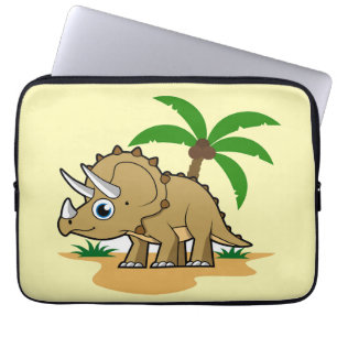Capa Para Notebook Tricerátops Num Clima Tropical.