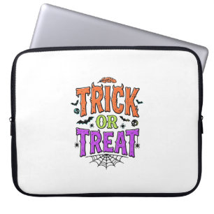 Capa Para Notebook Trick Halloween Treat Aranha Divertida Teia Retro_