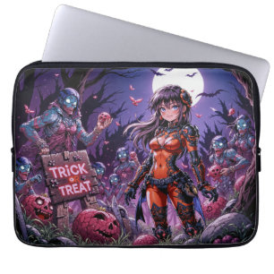 Capa Para Notebook Trick ou Treine Zombies Halloween Entregando o Cér