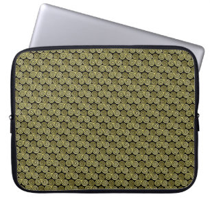 Capa Para Notebook Tripla espiral triskele Celtic Khaki Beige