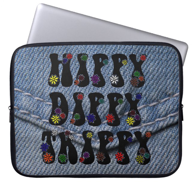 Capa Para Notebook Trippy Dippy do hippy 60s retro (Frente)