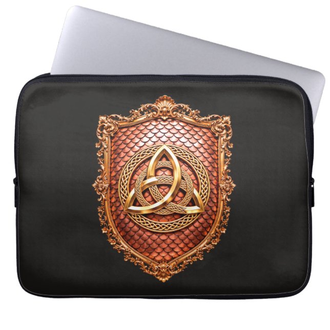 Capa Para Notebook Triquetra Místico Heráldico (Frente)