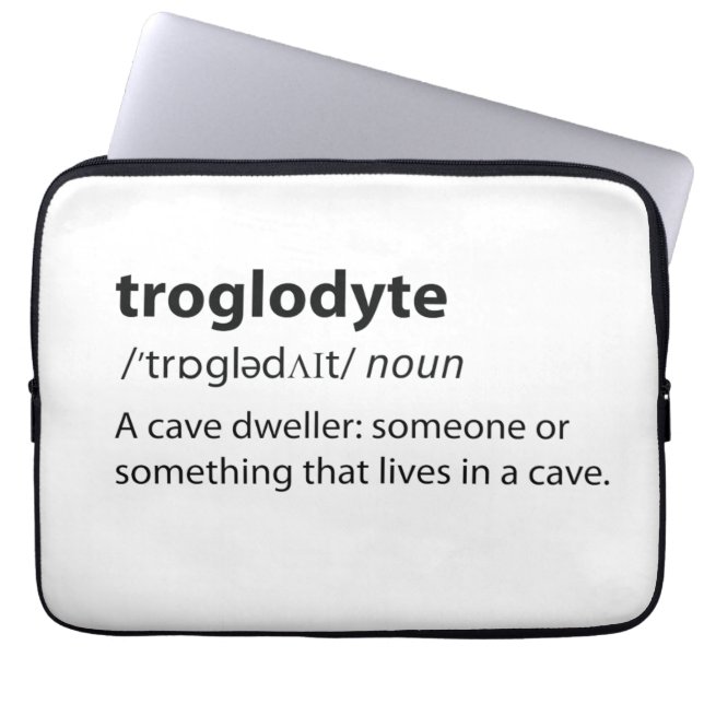 Capa Para Notebook Troglodyte - Espeleologia De Cavernas Engraçadas (Frente)