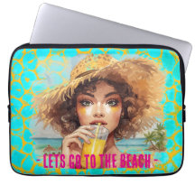 Tropical Beach, Lets Go to The Beach, Orange Turqu