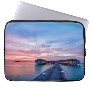 Capa Para Notebook Tropical Beaches Maldives Bungalows
