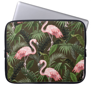 Capa Para Notebook Tropical Flamingo Pattern: Folhas Vintage