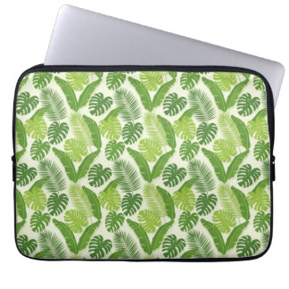 Capa Para Notebook Tropical Leaves & Monstera Seamless Pattern