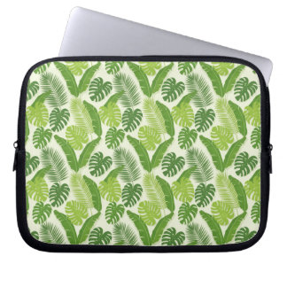 Capa Para Notebook Tropical Leaves & Monstera Seamless Pattern