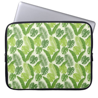 Capa Para Notebook Tropical Leaves & Monstera Seamless Pattern