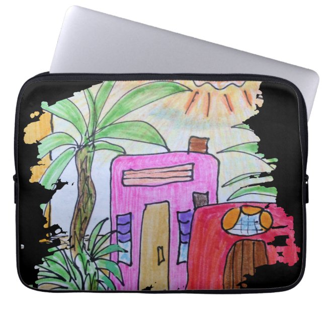 Capa Para Notebook Tropical Paint Stroke (Frente)