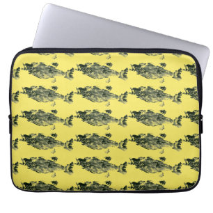 Capa Para Notebook Truta, baixo e frade três favoritos de peixe