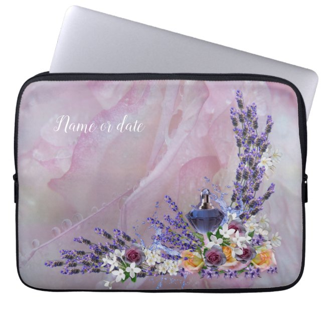 Capa Para Notebook Tuberose & Lavender em Flor (Frente)