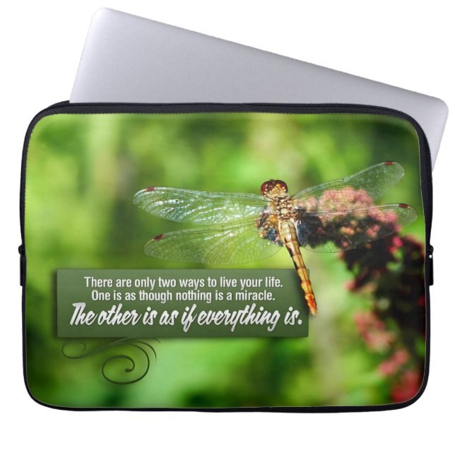 Capa Para Notebook "Tudo é um milagre", citação inspiracional (Frente)