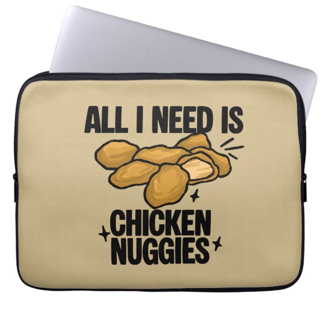 Capa Para Notebook Tudo O Que Eu Preciso É Frango Nuggies (Frente)