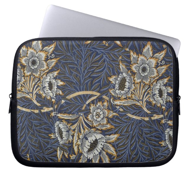 Capa Para Notebook Tulipa de William Morris com padrão de salgueiro e (Frente)