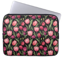 Tulipa Floral Vermelha e Rosa
