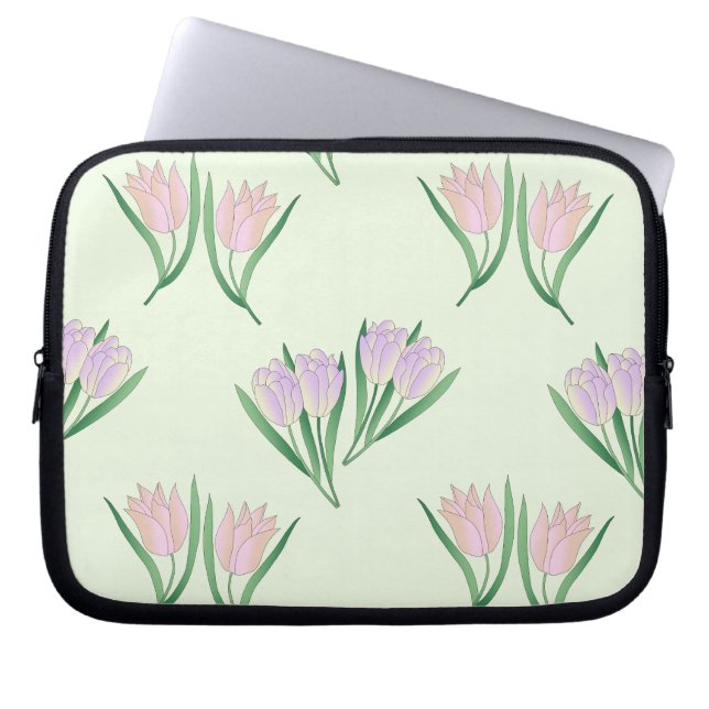 Capa Para Notebook Tulpenmuster grün (Frente)