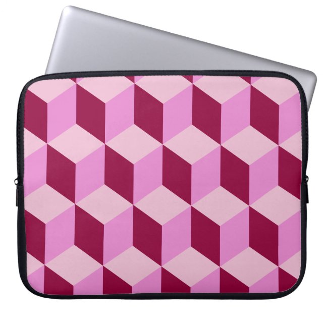 Capa Para Notebook Tumbling Girly Pink Bloqueia Padrão Invisível (Frente)