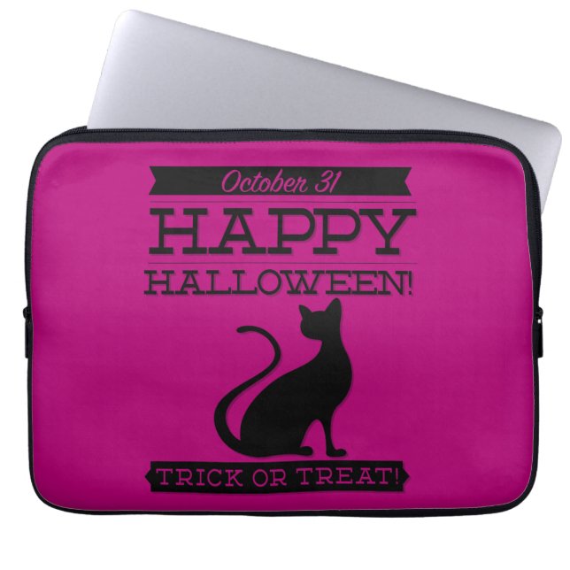Capa Para Notebook Tupografia retro Halloween (Frente)