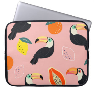 Capa Para Notebook Turiano com Frutas tropicais Abstrato