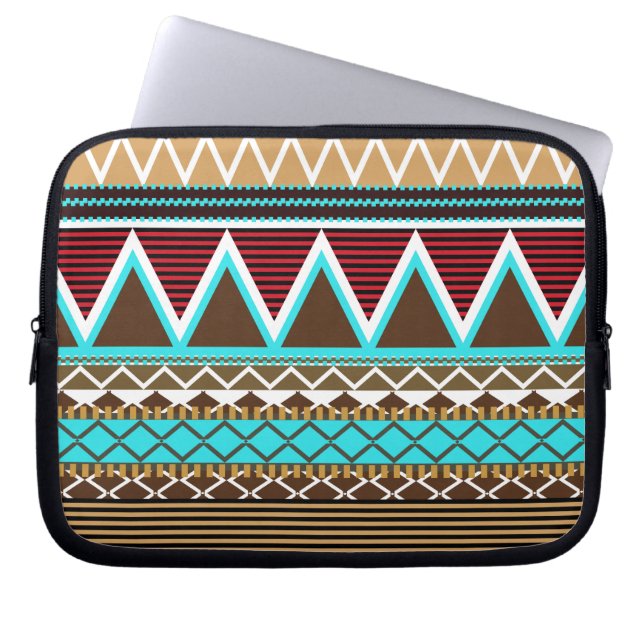 Capa Para Notebook Turquesa & a bolsa de laptop tribal moderna de (Frente)