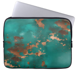 Capa Para Notebook Turquesa e Bronze