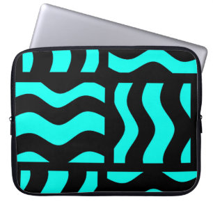 Capa Para Notebook Turquesa e Laptop Preto com Várias Dimensões