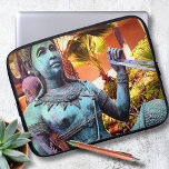 Capa Para Notebook Turquesa, Estátua do Guerreiro Asiático, Foto Anti<br><div class="desc">Descoberto em um cenário de jardim exuberante, esta estátua guerreira asiática grita viagem e exploração. Dê vida ao seu computador com esta incrível bolsa de laptop neoprene de fotografia. Esta bolsa de laptop tem três tamanhos: 15", 13" e 10". Faz um presente de excelente para alguém especial! Você pode personalizar...</div>