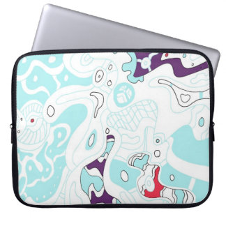 Capa Para Notebook "Turquesa Space" Abstrato
