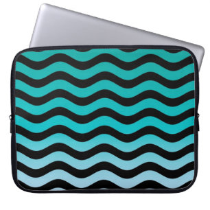 Capa Para Notebook Turquesas onduladas