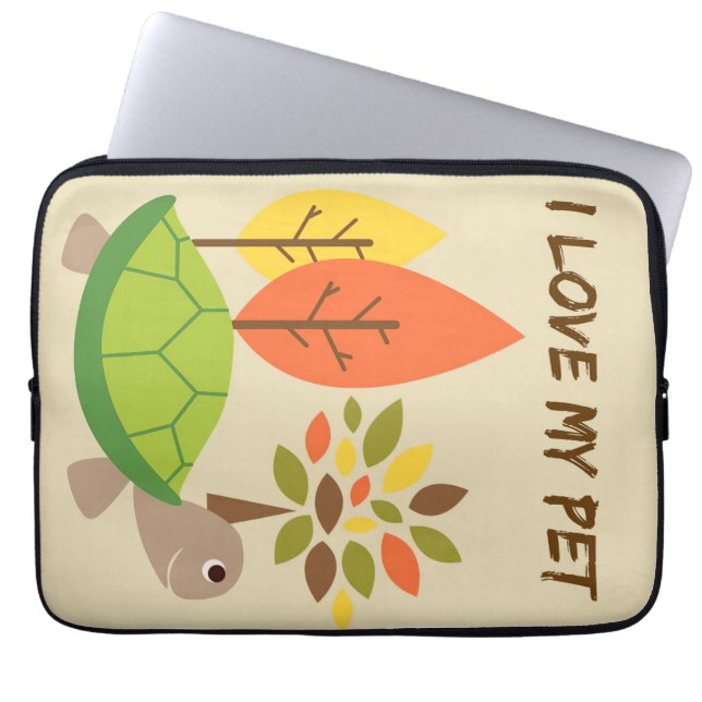 Capa Para Notebook Turtle Lover Eu Amo Minha Tartaruga (Frente)