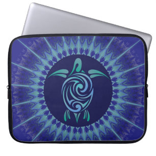 Capa Para Notebook Turtle Mandala Dark Blue