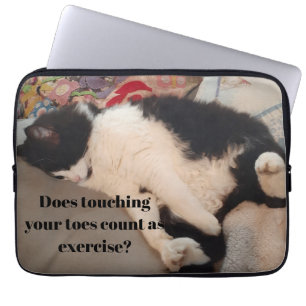 Capa Para Notebook Tuxedo Cat Engraçado Cotação Preta e Branca Gatos 