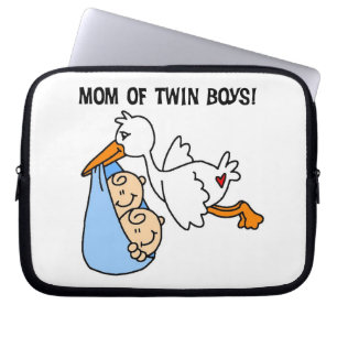 Capa Para Notebook Twin Boys Mamãe Stork Gifts