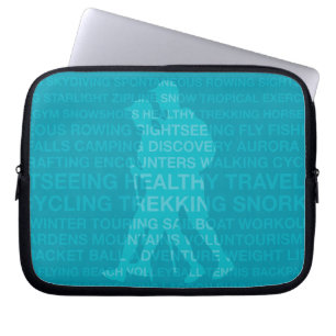 Capa Para Notebook Typografia Turquoise Wet-Suit Saudável