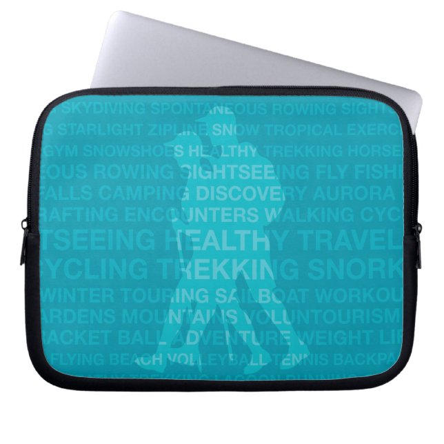 Capa Para Notebook Typografia Turquoise Wet-Suit Saudável (Frente)